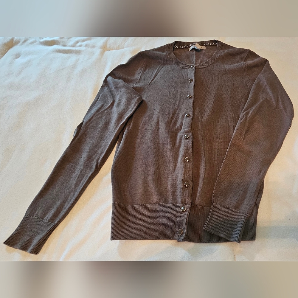 Banana Republic Taupe Cardigan Sweater
